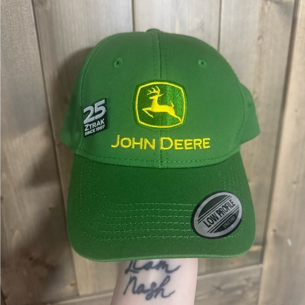 John Deere Low Profile Hat Green Adjustable w/ 25 ZTrak Pin